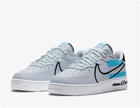 nike air force 1 react lx sneakers grijs/blauw|Buy Air Force 1 React 'Wolf Grey' .